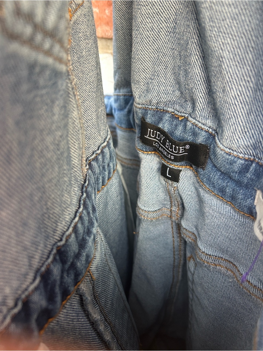 Just Blue Light Blue Denim Overalls - Women's Size Large GUC - Picture 4 of 7